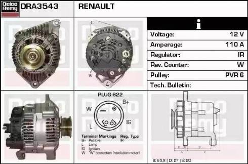 Remy DRA3543 - Ģenerators ps1.lv