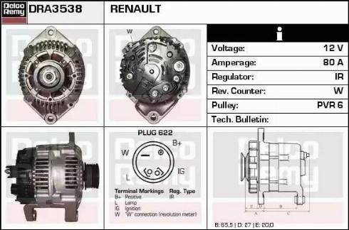 Remy DRA3538 - Ģenerators ps1.lv