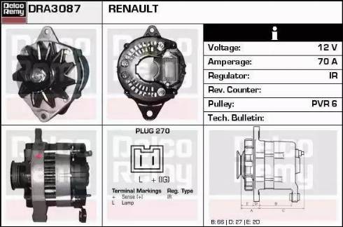 Remy DRA3087 - Ģenerators ps1.lv