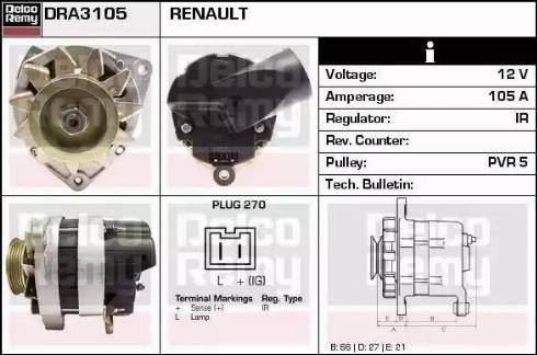 Remy DRA3105 - Ģenerators ps1.lv