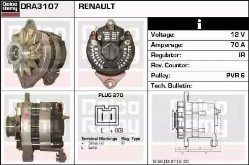 Remy DRA3107 - Ģenerators ps1.lv