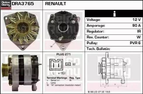 Remy DRA3765 - Ģenerators ps1.lv