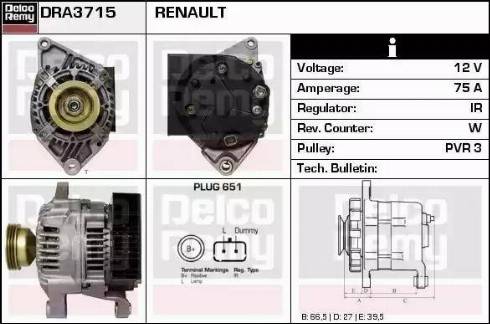 Remy DRA3715 - Ģenerators ps1.lv