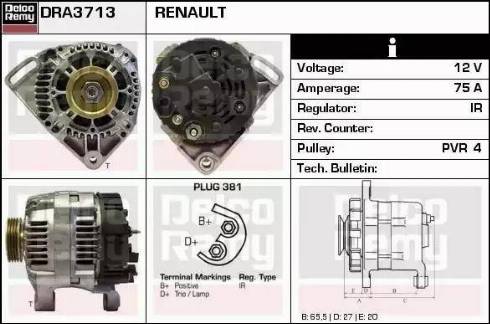 Remy DRA3713 - Ģenerators ps1.lv