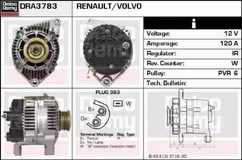 Remy DRA3783 - Ģenerators ps1.lv