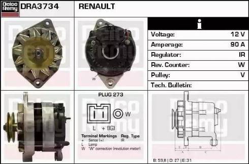 Remy DRA3734 - Ģenerators ps1.lv