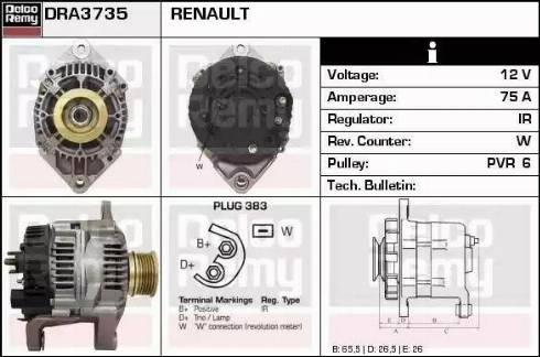 Remy DRA3735 - Ģenerators ps1.lv