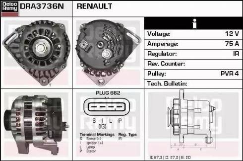 Remy DRA3736N - Ģenerators ps1.lv