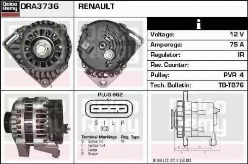 Remy DRA3736 - Ģenerators ps1.lv