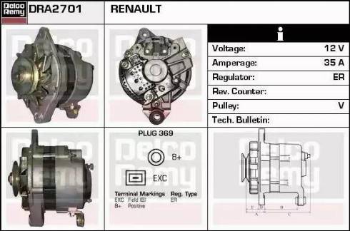 Remy DRA2701 - Ģenerators ps1.lv