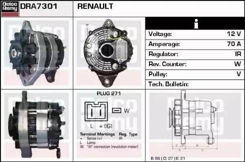 Remy DRA7301 - Ģenerators ps1.lv