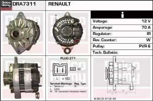 Remy DRA7311 - Ģenerators ps1.lv