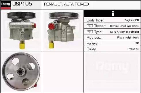 Remy DSP105 - Hidrosūknis, Stūres iekārta ps1.lv