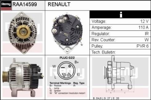 Remy RAA14599 - Ģenerators ps1.lv