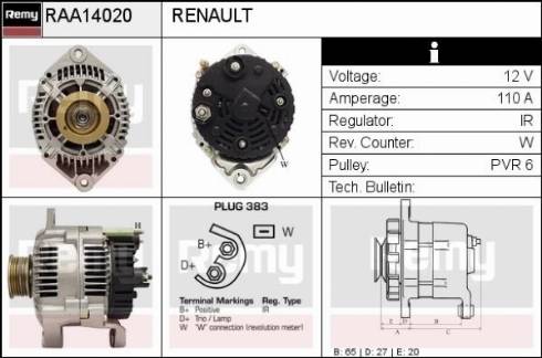 Remy RAA14020 - Ģenerators ps1.lv
