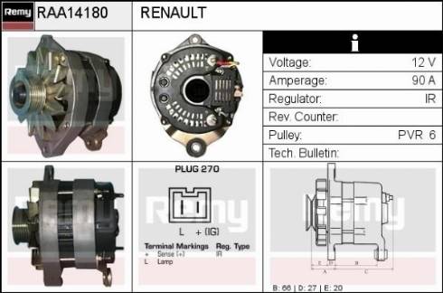 Remy RAA14180 - Ģenerators ps1.lv