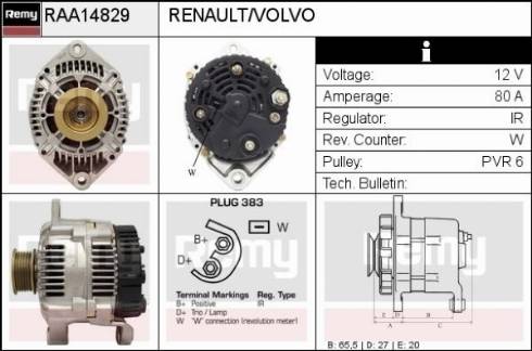 Remy RAA14829 - Ģenerators ps1.lv