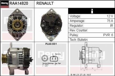 Remy RAA14820 - Ģenerators ps1.lv