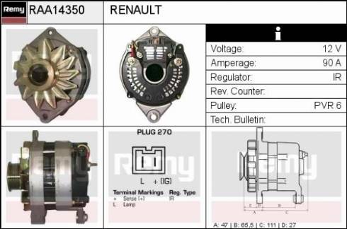 Remy RAA14350 - Ģenerators ps1.lv