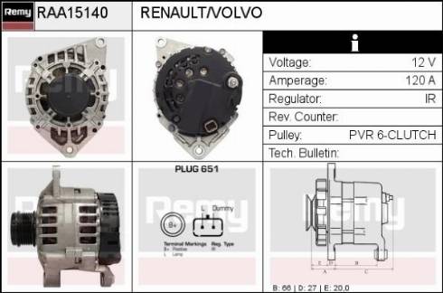 Remy RAA15140 - Ģenerators ps1.lv