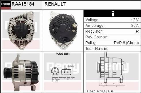 Remy RAA15184 - Ģenerators ps1.lv