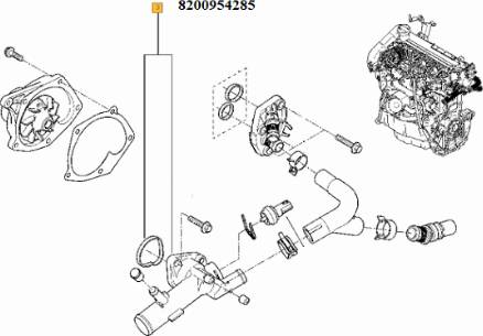 RENAULT 82 00 954 285 - Termostats, Dzesēšanas šķidrums ps1.lv