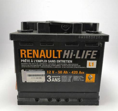 RENAULT 7711238596 - Startera akumulatoru baterija ps1.lv