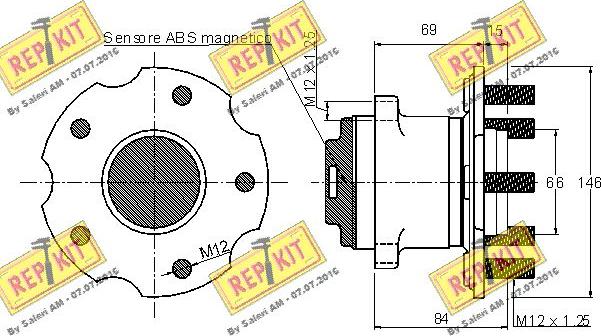 REPKIT RKB2323 - Riteņa rumbas gultņa komplekts ps1.lv