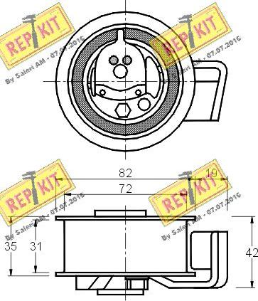 REPKIT RKT1917 - Spriegotājrullītis, Gāzu sadales mehānisma piedziņas siksna ps1.lv