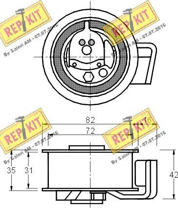 REPKIT RKT1929 - Spriegotājrullītis, Gāzu sadales mehānisma piedziņas siksna ps1.lv