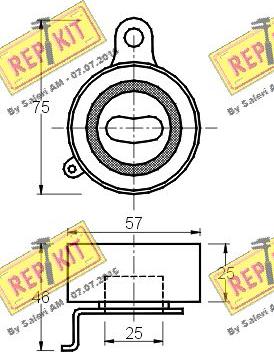 REPKIT RKT1440 - Spriegotājrullītis, Gāzu sadales mehānisma piedziņas siksna ps1.lv