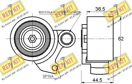 REPKIT RKT1402 - Spriegotājrullītis, Gāzu sadales mehānisma piedziņas siksna ps1.lv