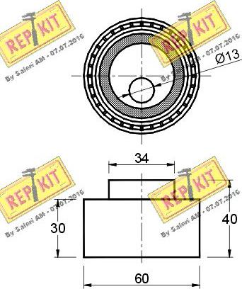 REPKIT RKT1478 - Spriegotājrullītis, Gāzu sadales mehānisma piedziņas siksna ps1.lv