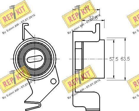 REPKIT RKT1595 - Spriegotājrullītis, Gāzu sadales mehānisma piedziņas siksna ps1.lv