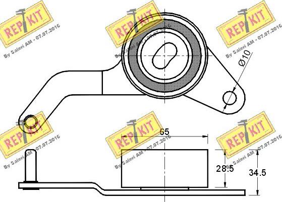 REPKIT RKT1517 - Spriegotājrullītis, Gāzu sadales mehānisma piedziņas siksna ps1.lv