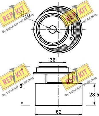 REPKIT RKT1523 - Spriegotājrullītis, Gāzu sadales mehānisma piedziņas siksna ps1.lv