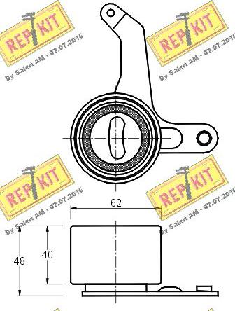 REPKIT RKT1683 - Spriegotājrullītis, Gāzu sadales mehānisma piedziņas siksna ps1.lv