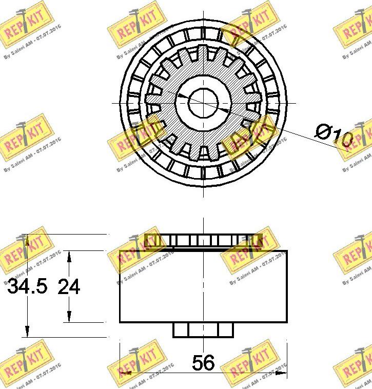 REPKIT RKT1676 - Siksnas spriegotājs, Ķīļsiksna ps1.lv