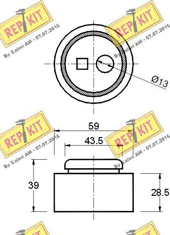 REPKIT RKT1091 - Spriegotājrullītis, Gāzu sadales mehānisma piedziņas siksna ps1.lv