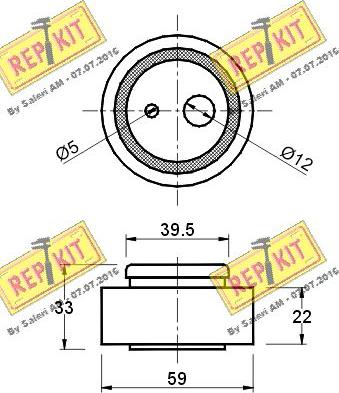 REPKIT RKT1076 - Spriegotājrullītis, Gāzu sadales mehānisma piedziņas siksna ps1.lv