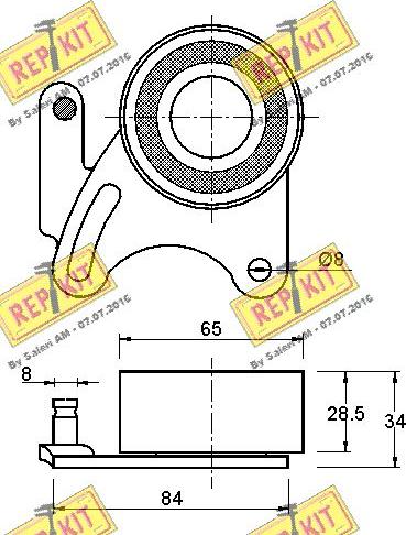 REPKIT RKT1103 - Spriegotājrullītis, Gāzu sadales mehānisma piedziņas siksna ps1.lv