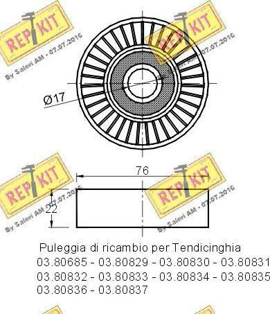 REPKIT RKT1899 - Parazīt / Vadrullītis, Ķīļrievu siksna ps1.lv