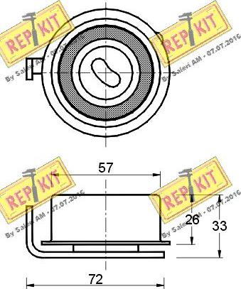 REPKIT RKT1878 - Spriegotājrullītis, Gāzu sadales mehānisma piedziņas siksna ps1.lv