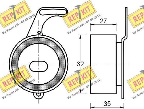 REPKIT RKT1390 - Spriegotājrullītis, Gāzu sadales mehānisma piedziņas siksna ps1.lv