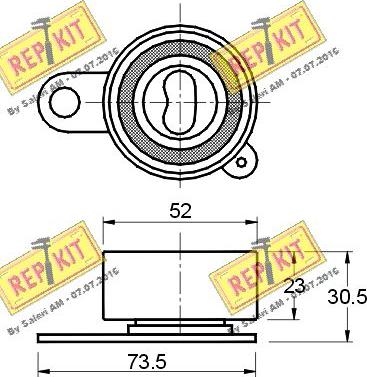 REPKIT RKT1346 - Spriegotājrullītis, Gāzu sadales mehānisma piedziņas siksna ps1.lv