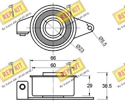 REPKIT RKT1353 - Spriegotājrullītis, Gāzu sadales mehānisma piedziņas siksna ps1.lv