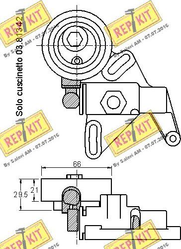 REPKIT RKT1301 - Spriegotājrullītis, Gāzu sadales mehānisma piedziņas siksna ps1.lv