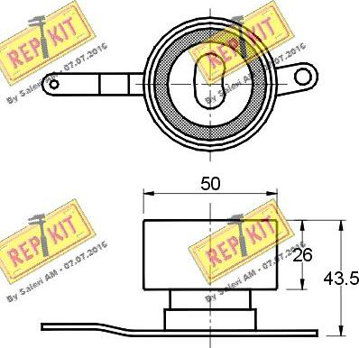 REPKIT RKT1387 - Spriegotājrullītis, Gāzu sadales mehānisma piedziņas siksna ps1.lv