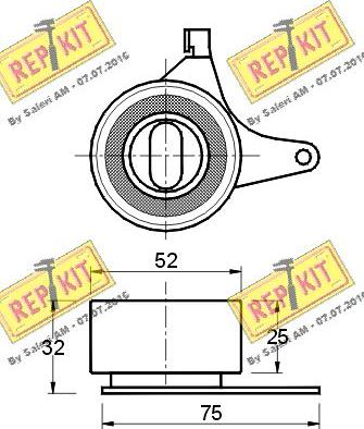 REPKIT RKT1320 - Spriegotājrullītis, Gāzu sadales mehānisma piedziņas siksna ps1.lv