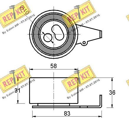 REPKIT RKT1378 - Spriegotājrullītis, Gāzu sadales mehānisma piedziņas siksna ps1.lv